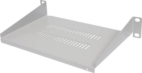 Intellinet 714983 10 Zoll Netzwerkschrank-Geräteboden   Geeignet für Schranktiefe: ab 300 mm Lichtgrau (RAL 7035)