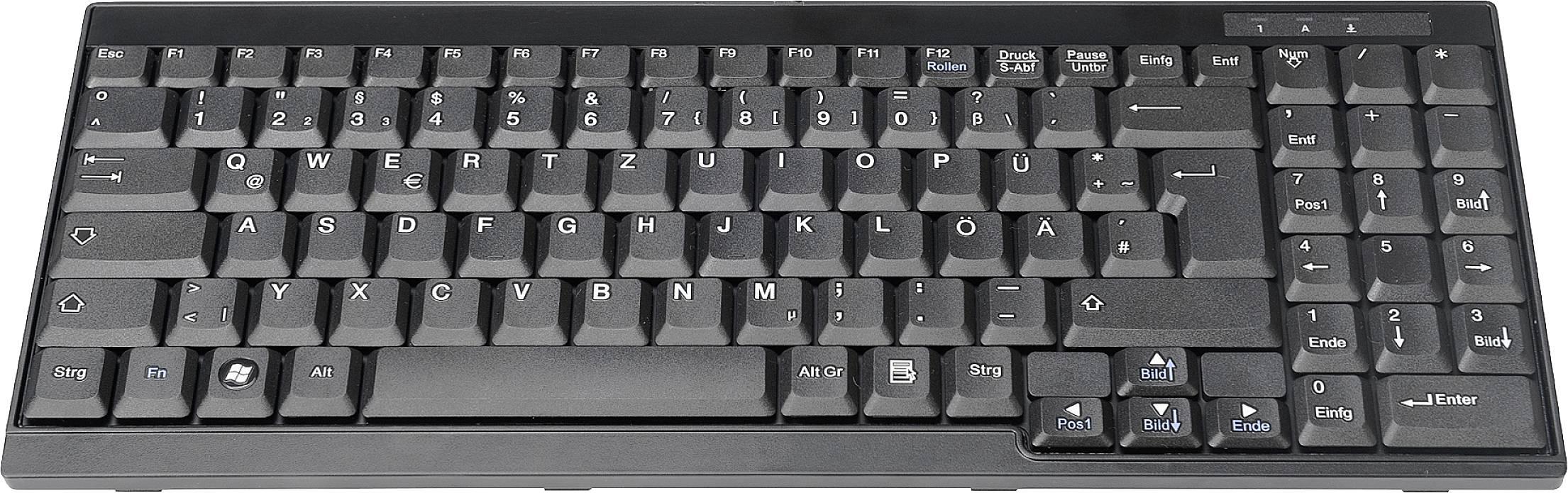 DIGITUS DS-72000DE USB-Tastatur Schwarz Deutsch, QWERTZ