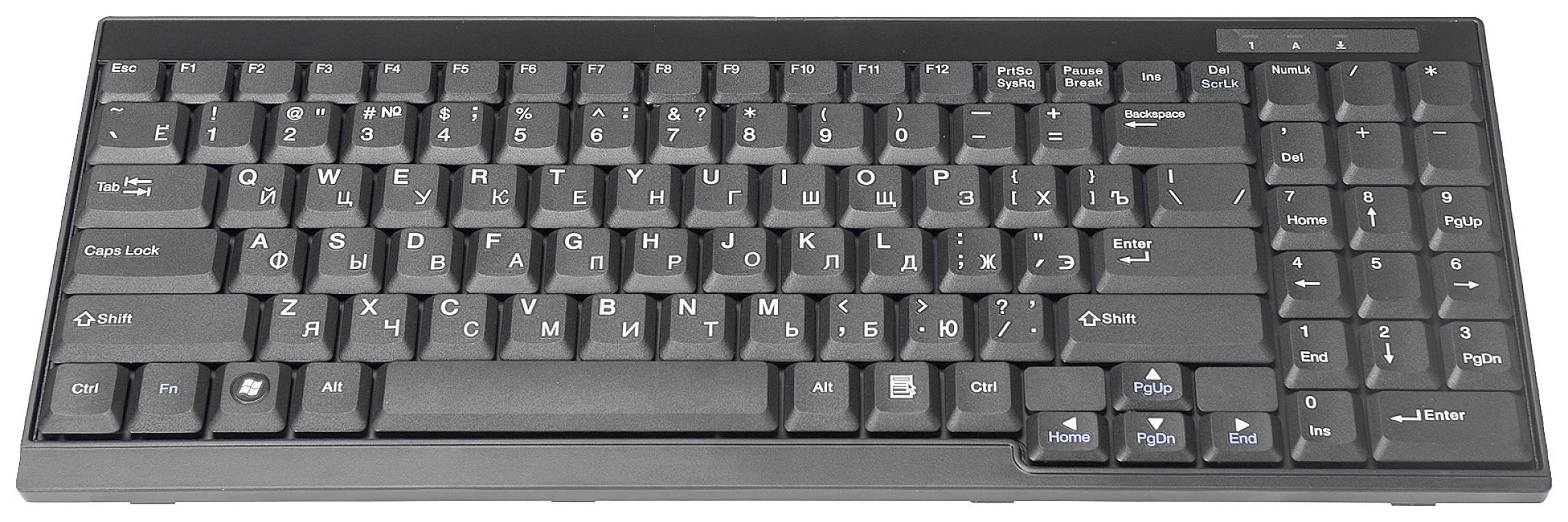 DIGITUS DS-72000RU USB-Tastatur Schwarz Russisch