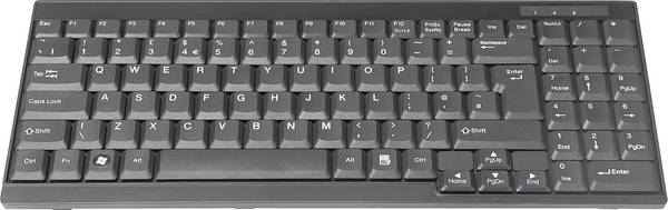 Digitus DS-72000UK Kabelgebunden KVM-Tastatur UK-Englisch, QWERTY Schwarz