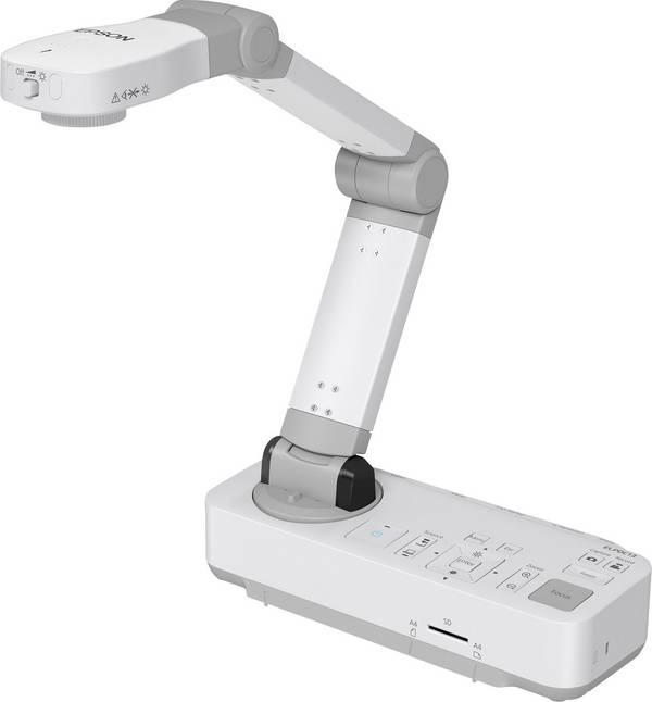 Epson ELPDC13 Dokumentenkamera  2.1 Megapixel A3 1920 x 1080 Pixel VGA, HDMI®, USB LED-Beleuchtung, Autofokus, Digitale Bildrotation, Helligkeitssteuerung, Kontraststeuerung, Mikroskopbild-Modus, Mikrofon, Schlitz für Sicherheitsschloss, Splitscreen
