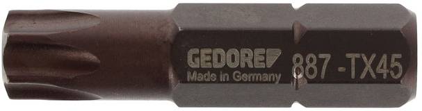 'Dunkelbrauner GEDORE 887-TX45 Schraubendreherbit, hergestellt in Deutschland.'