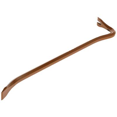 Brecheisen aus Metall, rotbraun, mit gebogenen Enden zum Hebeln und Entfernen von Nägeln.