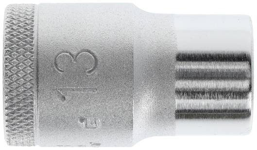 Metallschraubenschlüssel, Größe 13, mit geriffeltem Rand und mattem Finish, für handwerkliche Arbeiten geeignet.