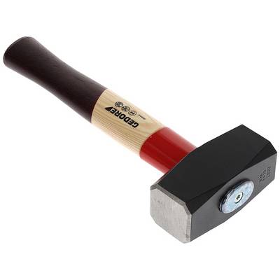 Ein Hammer mit einem Holzgriff und einer schwarzen Metallkopf, auf dem der Markenname „GEDORE“ aufgedruckt ist.