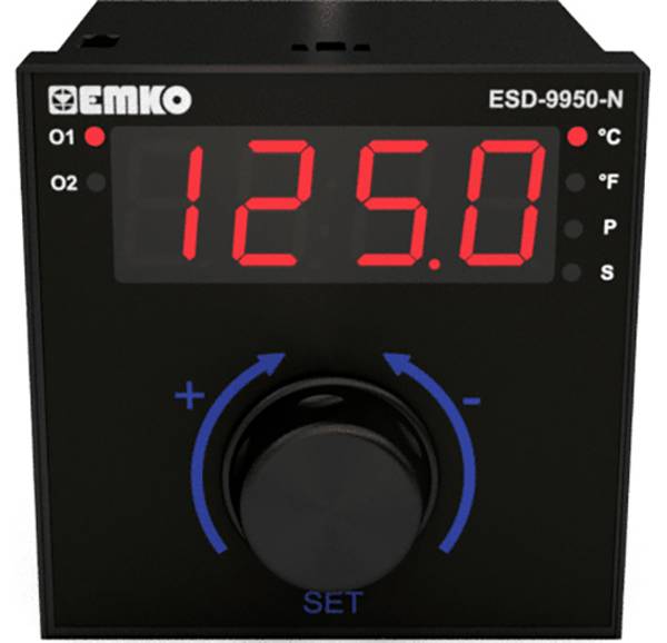 Emko ESD-9950-N.2.20.0.1/02.00/0.0.0.0 Temperaturregler Pt100, S, R, K, J (L x B x H) 110 x 96 x 96 mm
