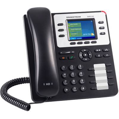 Grandstream GXP-2130 VoIP SIP Telefon Schnurgebundenes Telefon, VoIP Wettervorhersage, Integrierter Webserver, PoE Farbd