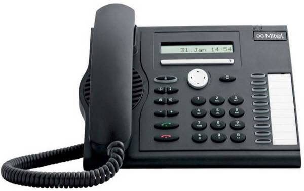 Mitel MiVoice 5361 digitales Systemtel. Systemtelefon,VoIP Freisprechen LC-Display Schwarz
