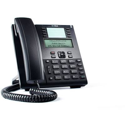 Mitel 6865 VoIP SIP Telefon Schnurgebundenes Telefon, VoIP PIN Code, Integrierter Webserver, PoE LC-Display Schwarz 