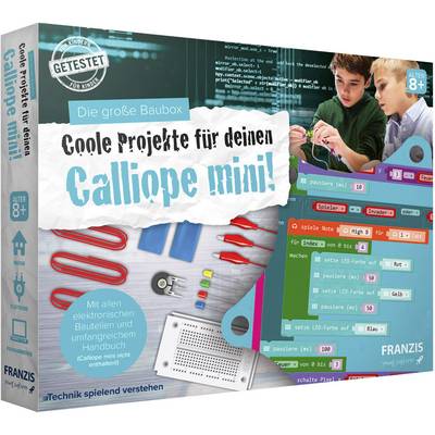 Franzis Verlag 67034 Die große Baubox - Coole Projekte für deinen Calliope mini  Experimentier-Box ab 8 Jahre 