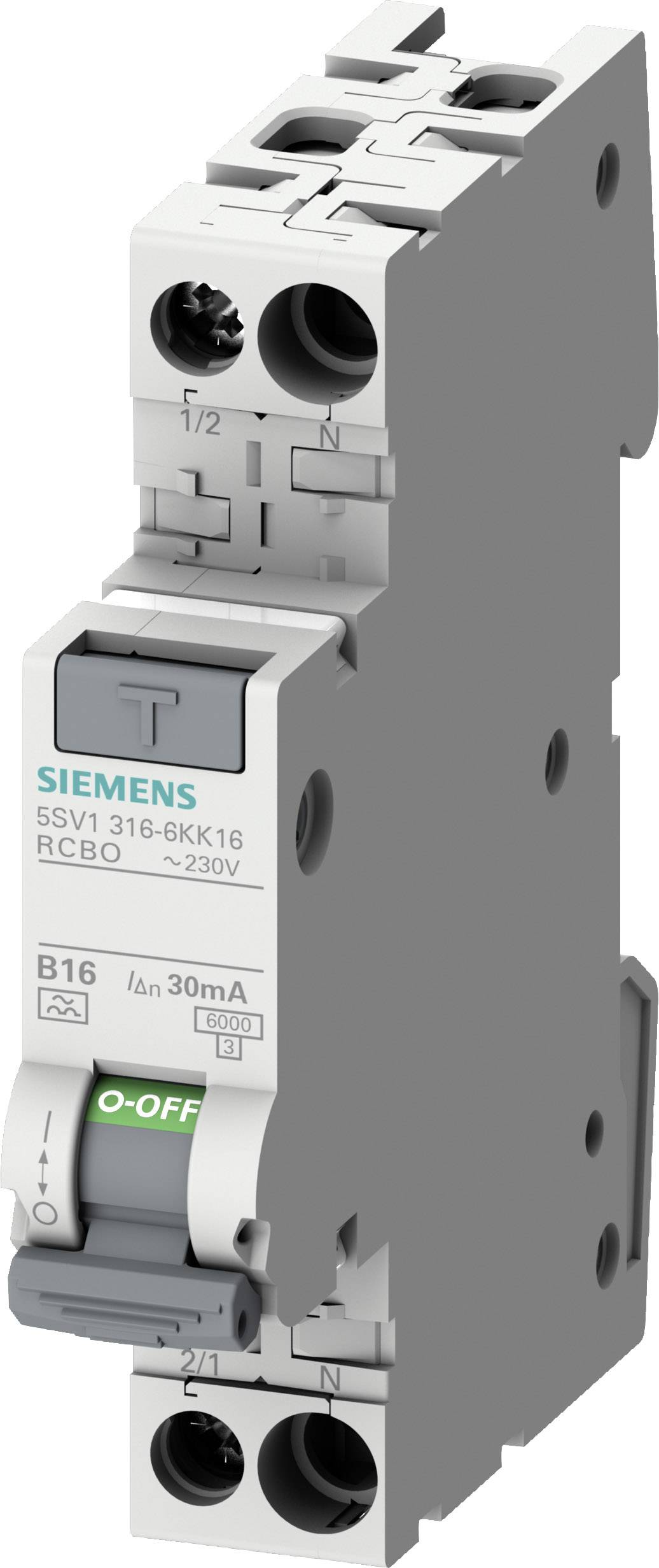 Siemens – Disjoncteur différentiel compact 1P+N 6kA type A →