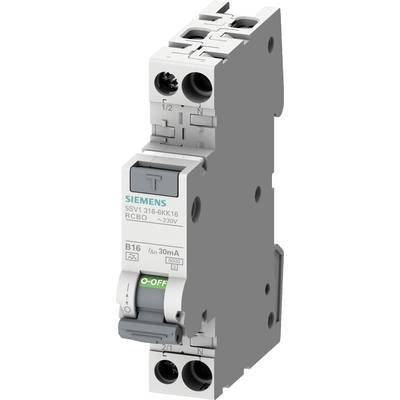 Siemens 5SV13166KK10 FI-Schutzschalter/Leitungsschutzschalter    1polig 10 A 0.03 A 230 V