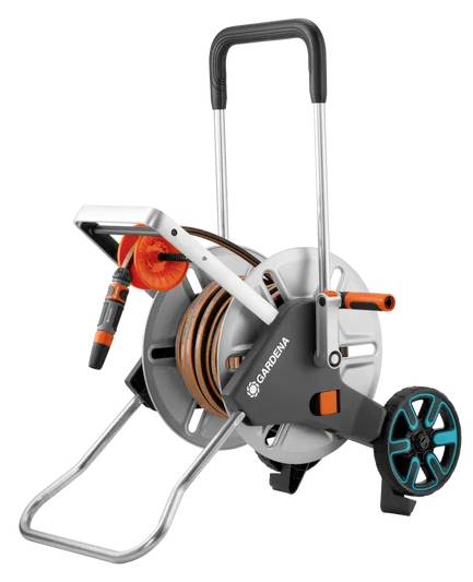 GARDENA 18547-20 CleverRoll M Easy Metall Set Schlauchwagen 13 mm 25 m 1/2 Zoll 1 St. Silber