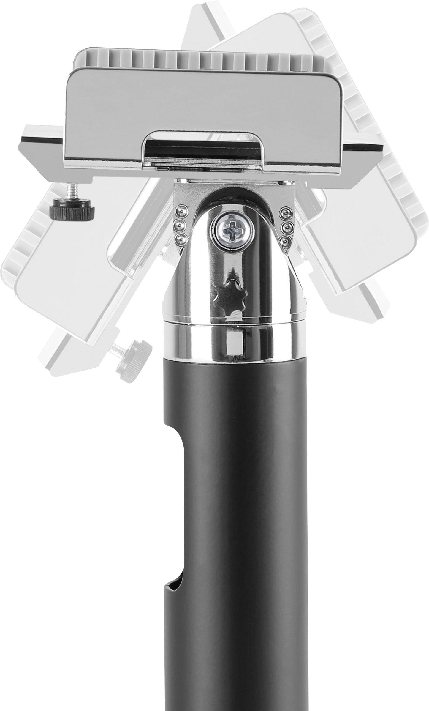 Rasierapparat mit schwenkbarem Kopf auf metallischem Griff, ermöglicht flexible Rasurwinkel. Hochwertiges Metallfinish.