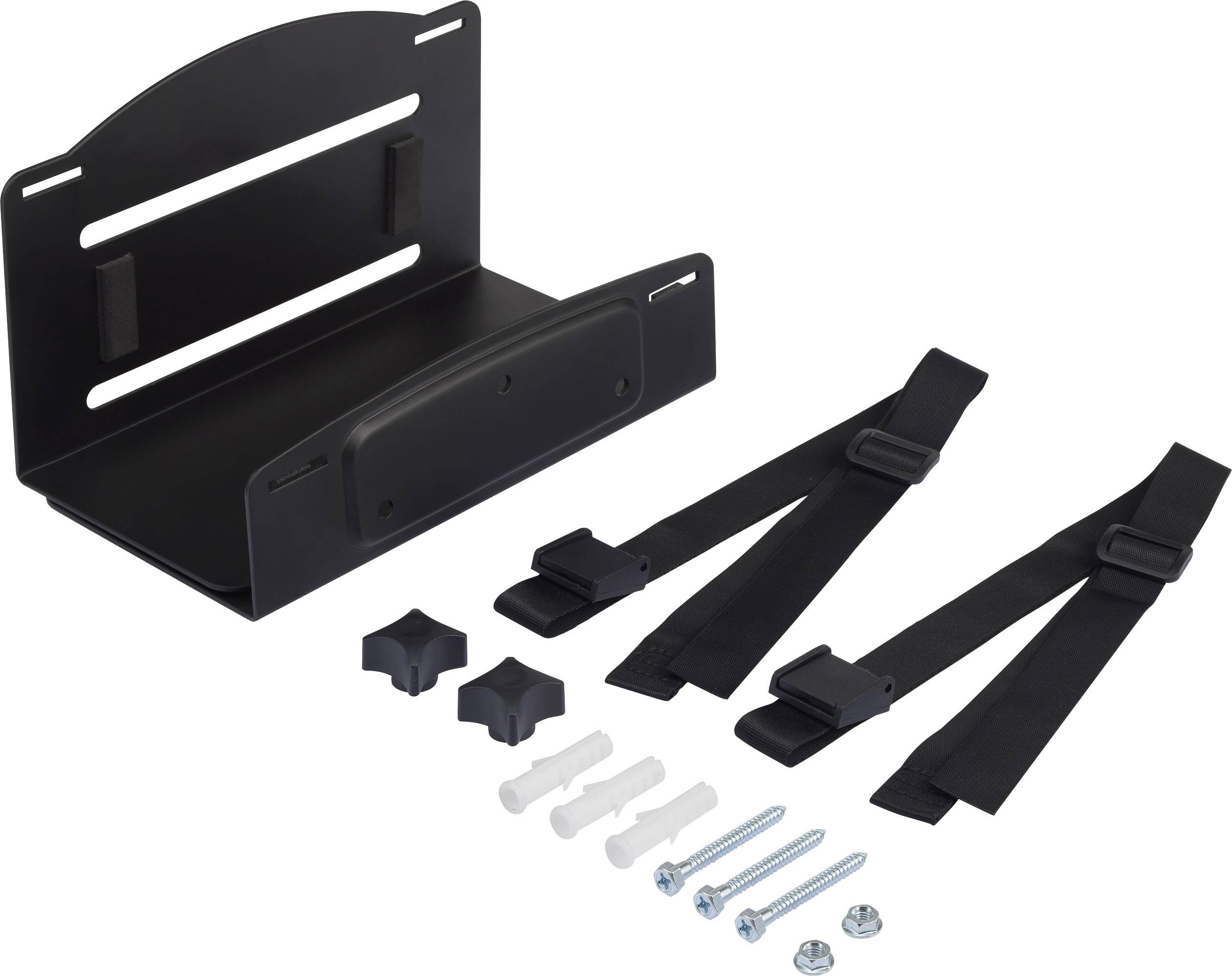 Speaka PC Wandhalterung - Bis 10kg Belastbar, Für Tower & Desktop Gehäuse, Schwarz