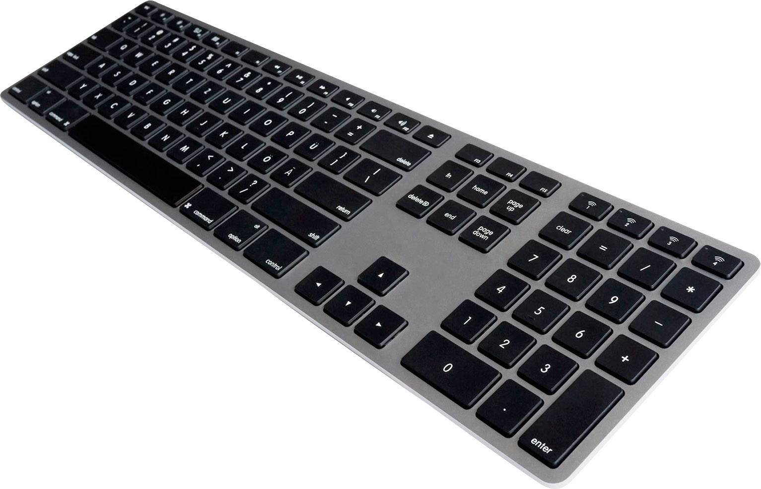 Matias FK418BTLB-DE Bluetooth® Tastatur Deutsch, QWERTZ, Mac Spacegrau Beleuchtet-1