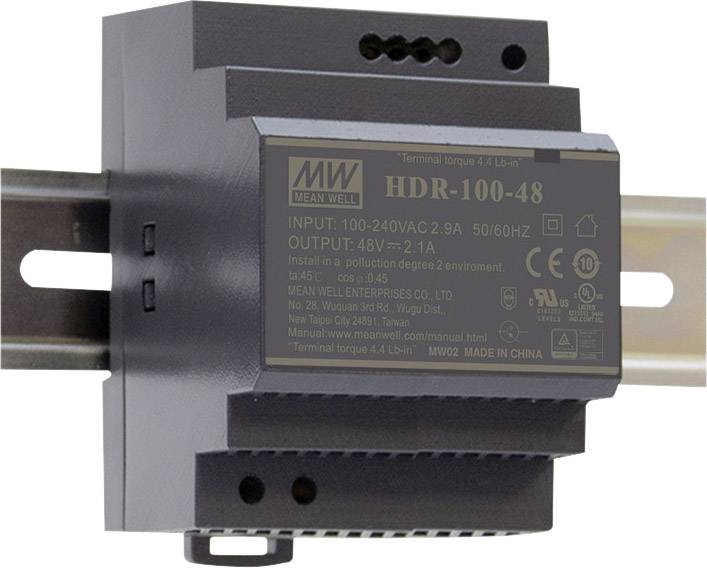 MEAN WELL HDR-100-24 Hutschienen-Netzteil (DIN-Rail) 24 V/DC 3.83 A 92 W 1 x