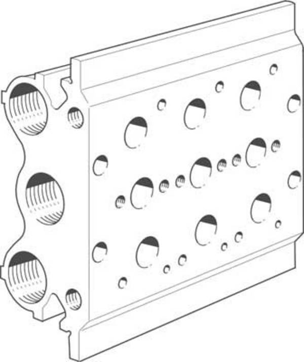 FESTO PRS-1/8-3-BB Manifold block, P/n: 30543