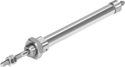 Zylinderstift aus Metall, lang und zylindrisch, mit Gewinde an einem Ende. Verwendet in mechanischen Anwendungen.