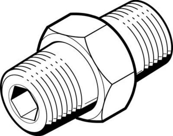 FESTO Doppelnippel 151521 ESK-1/4-1/4 Innengewinde R1/4 Außengewinde: 1/4" Gewinde-Maß: 1/4" 1 St.