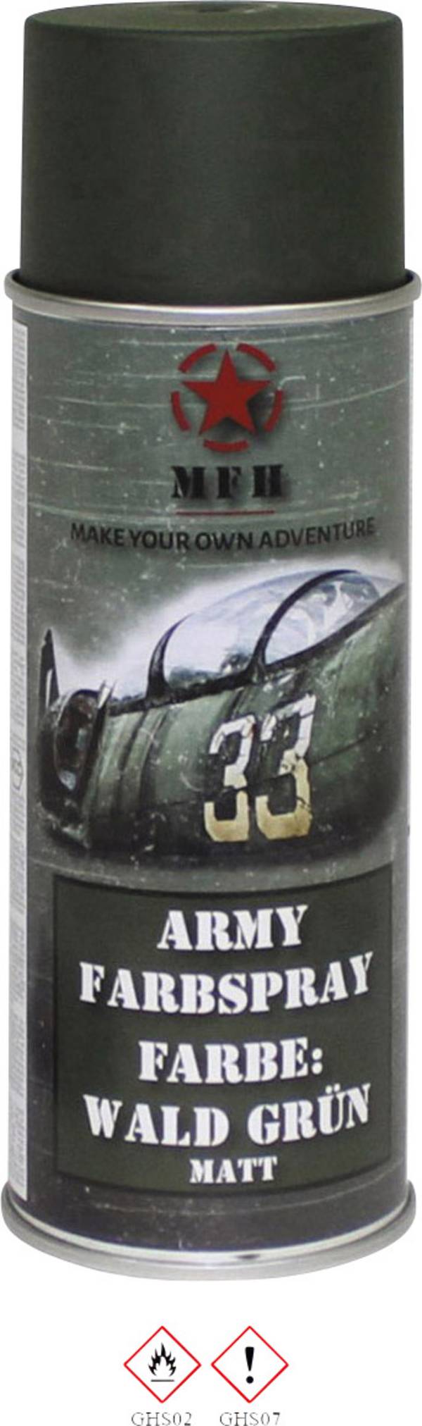 MFH - Military & Adventure 40344 Farbspray WALD GRÜN matt RAL 6031 400 ml Wald-Grün 1 St. (B x H) 6.5 cm x 20 cm