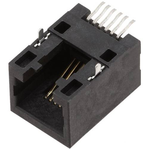 encitech RJJU-66-141-E3H-004 RJ12 Steckverbinder 3253-0008-02 Buchse, Einbau horizontal Polzahl Sensoren 6P6C Schwarz 1 ...