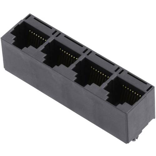 encitech RJJU-88-442-E1V-004 RJ45 Steckverbinder 3251-0008-14 Buchse, Einbau vertikal Polzahl Sensoren 8P8C Schwarz 1 St...