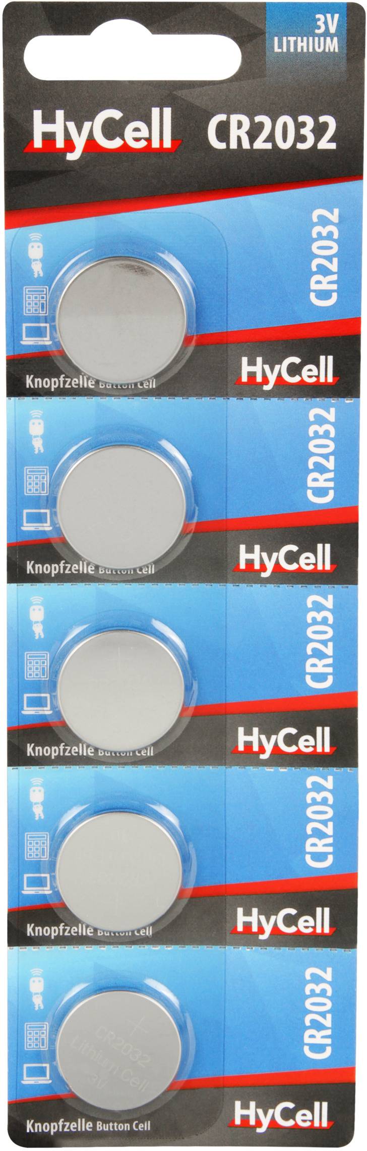 HYCELL CR2032 Knopfzelle CR 2032 Lithium 200 mAh 3 V 5 St.