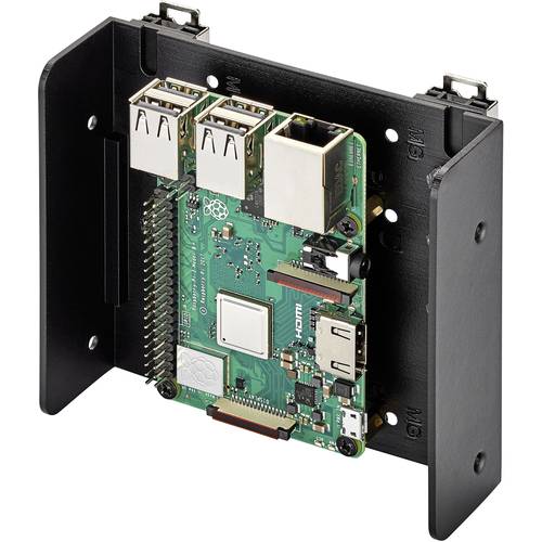 Renkforce DIN-Rail-Halterung Passend für (Entwicklungskits): Raspberry Pi®, Arduino, Banana Pi zur Hutschienenmontage Sc...
