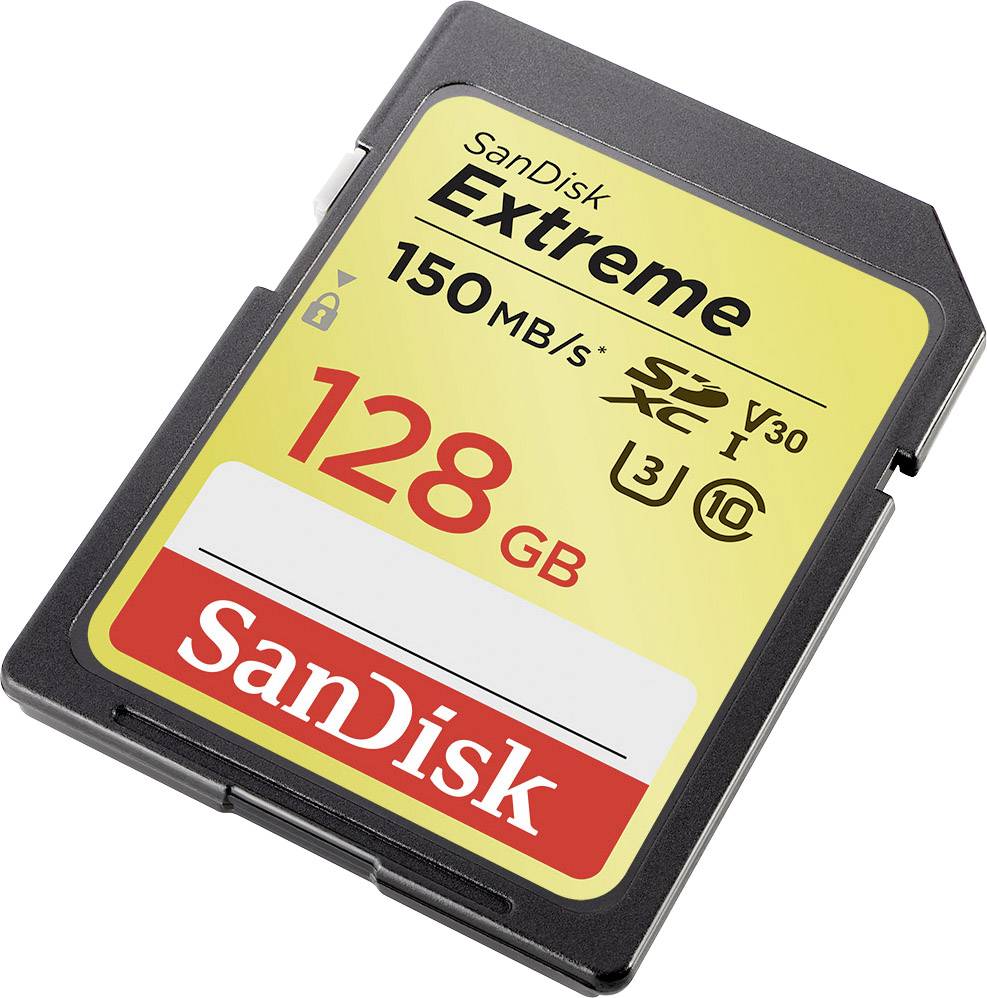 SanDisk Extreme® SDXC-Karte 128 GB Class 10, UHS-I, UHS-Class 3, v30 Video Speed Class 4K-Videounterstützung-1