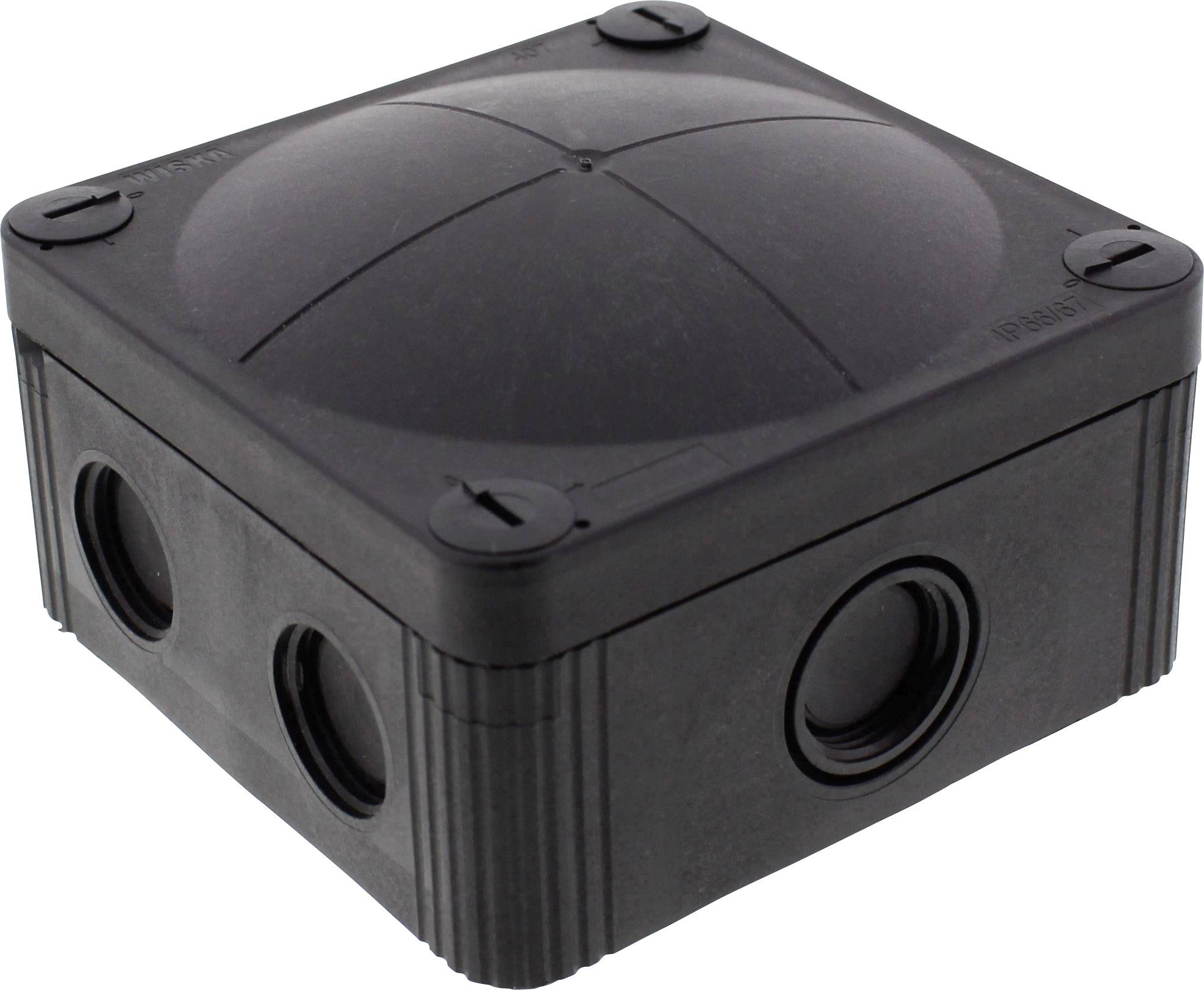 Wiska 10105601 Junction box (L x W x H) 95 x 95 x 60 mm Black IP66...