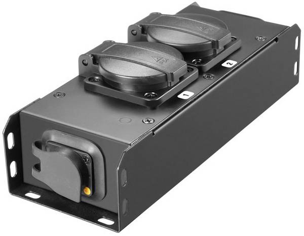 Stromverteiler 2 x IP54 + Schwarz & Gelb Power I/O