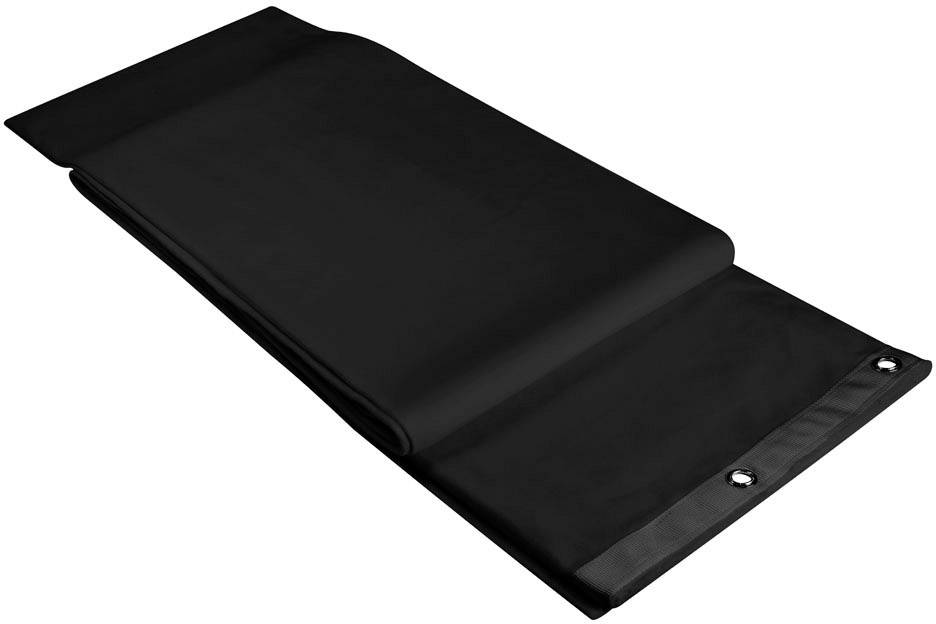 Akustikmolton B1 mit brünierten Ösen, gesäumt, 3 x 3 m, schwarz-0