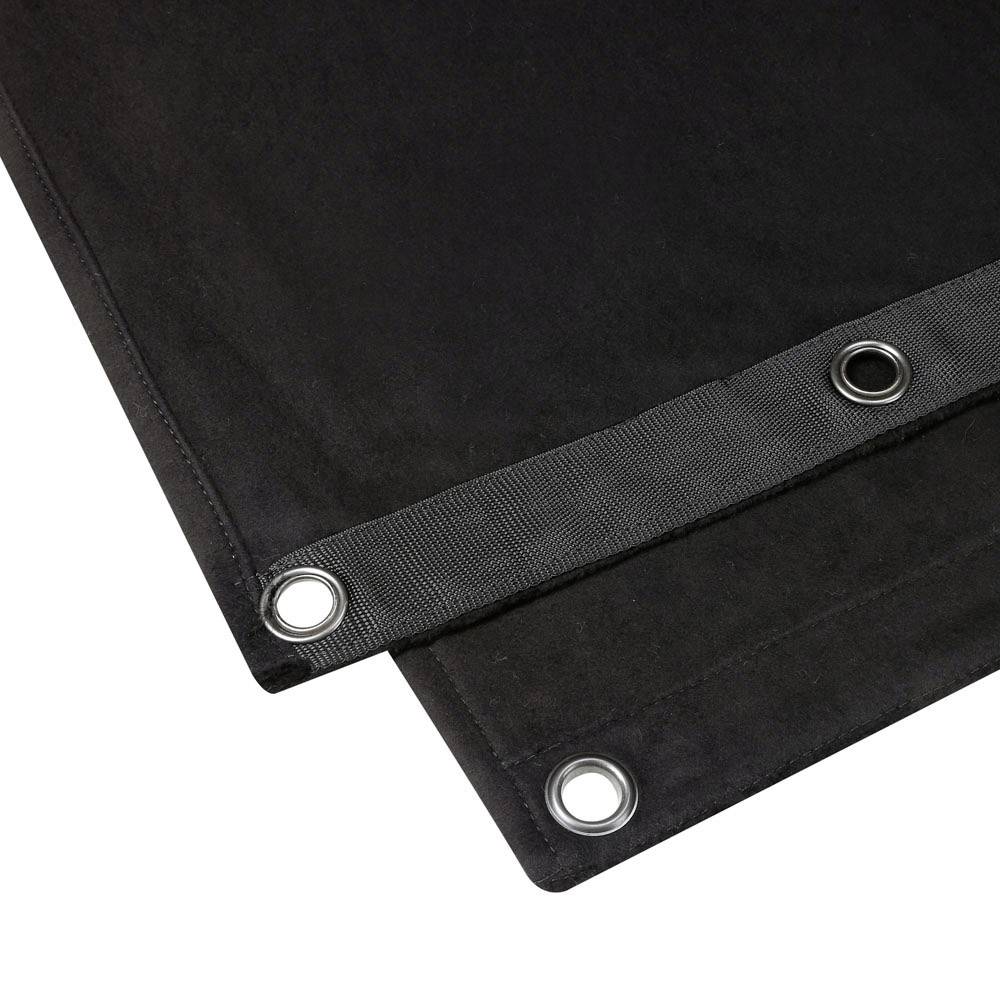 Akustikmolton B1 mit brünierten Ösen, gesäumt, 3 x 3 m, schwarz-2