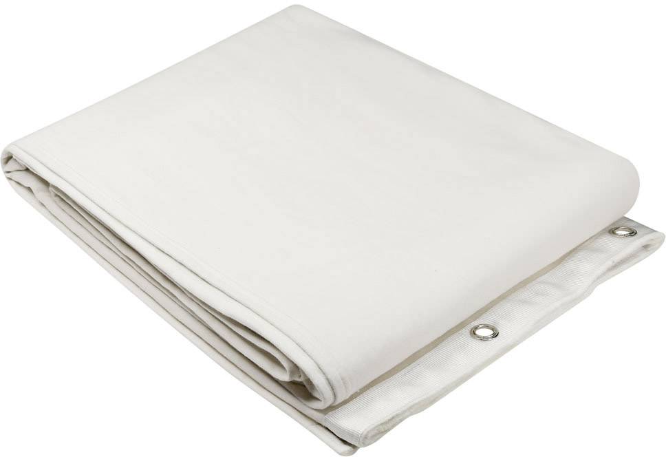 Akustikmolton B1 mit brünierten Ösen, gesäumt, 4 x 3 m, creme-1