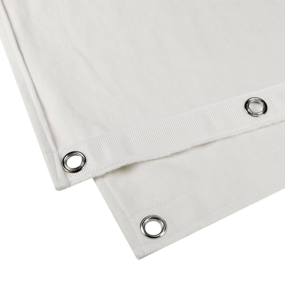 Akustikmolton B1 mit brünierten Ösen, gesäumt, 4 x 3 m, creme-2