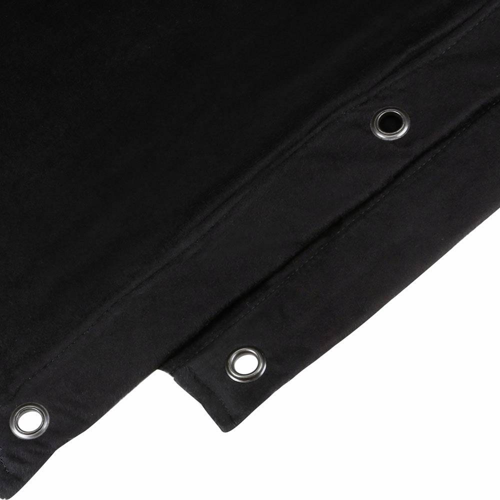 Dekomolton B1 mit brünierten Ösen, gesäumt, 3 x 3 m, schwarz-2