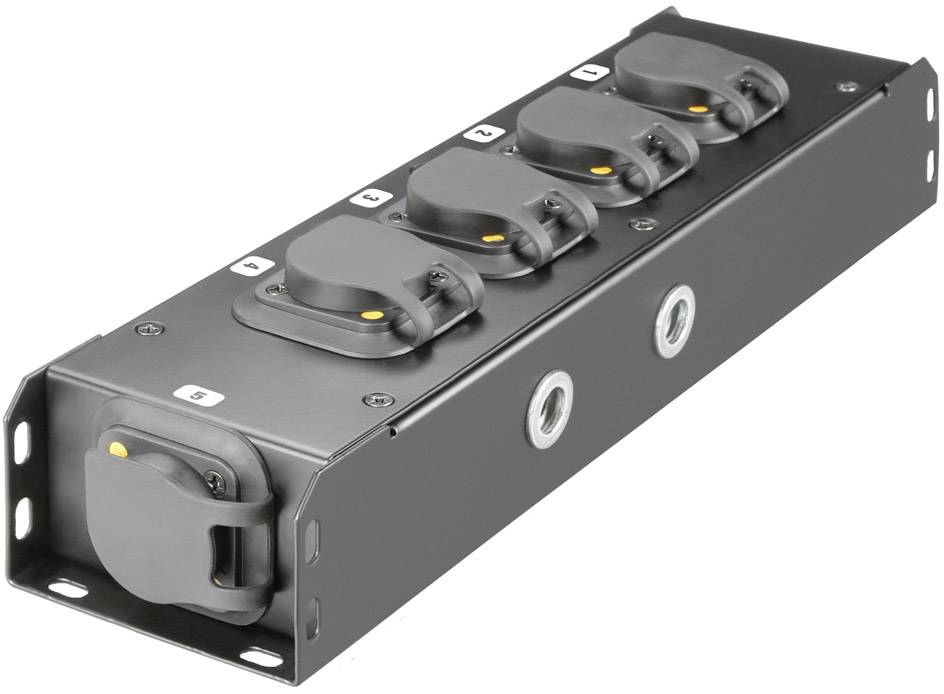 Stromverteiler 1 x Schwarz & Gelb Power Input 5 x Schwarz & Gelb Power Output-1