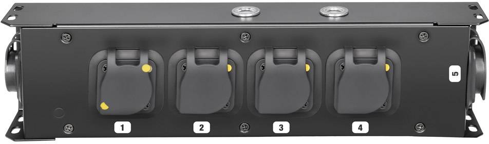 Stromverteiler 1 x Schwarz & Gelb Power Input 5 x Schwarz & Gelb Power Output-2