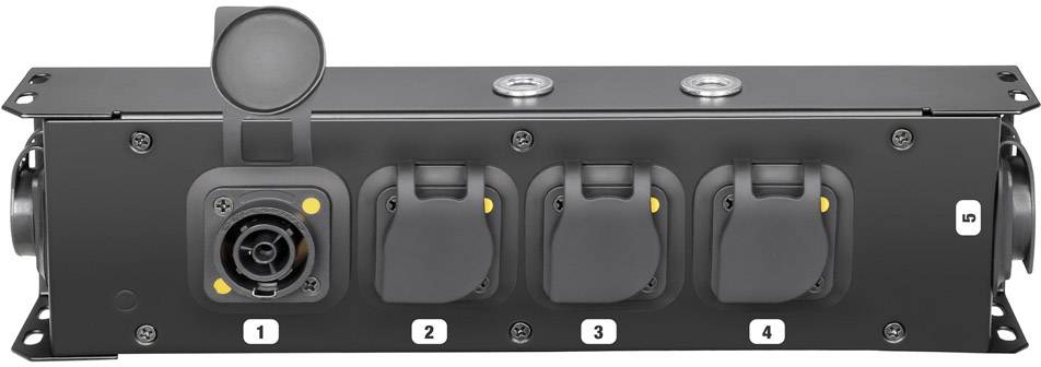 Stromverteiler 1 x Schwarz & Gelb Power Input 5 x Schwarz & Gelb Power Output-3