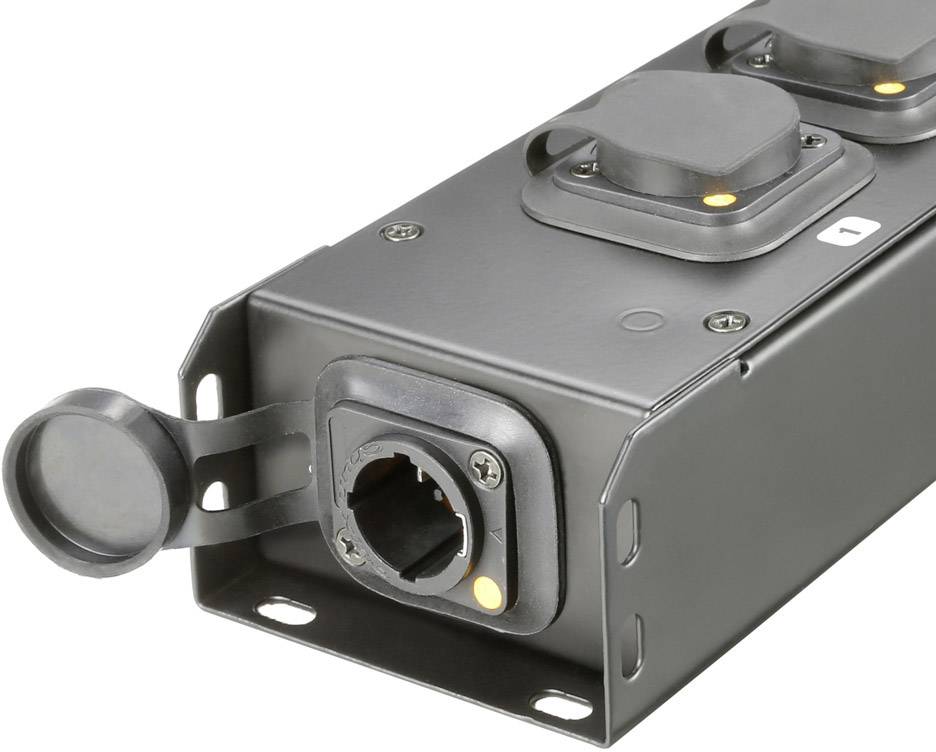 Stromverteiler 1 x Schwarz & Gelb Power Input 5 x Schwarz & Gelb Power Output-5