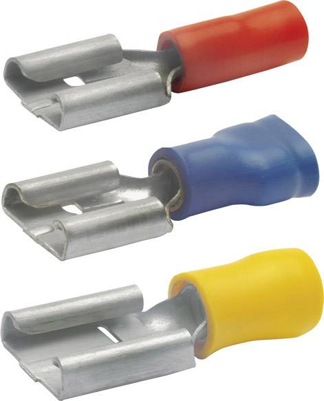 Klauke 8301A Platte stekker (female) Insteekbreedte: 2.80 mm Insteekdikte: 0.80 mm 180 &deg; Deels ge&iuml;soleerd Blauw 1 stuk(s)