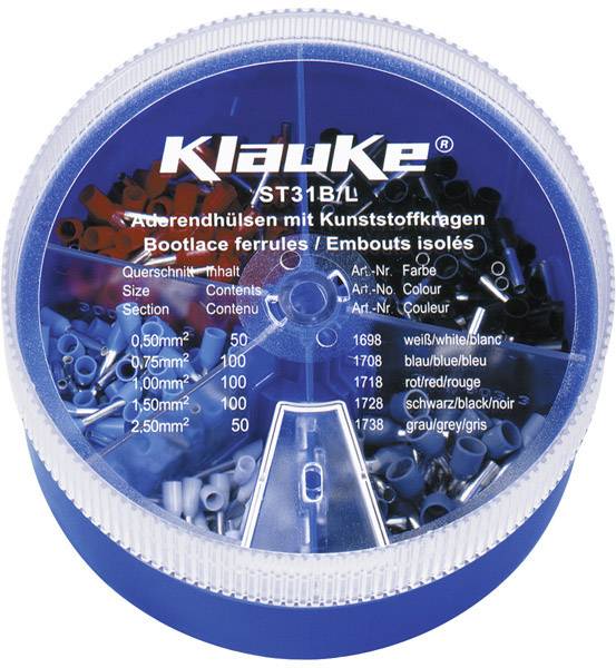 Klauke Aderendhülsen isoliert 0,75mm² *100 Stück* *Neu*