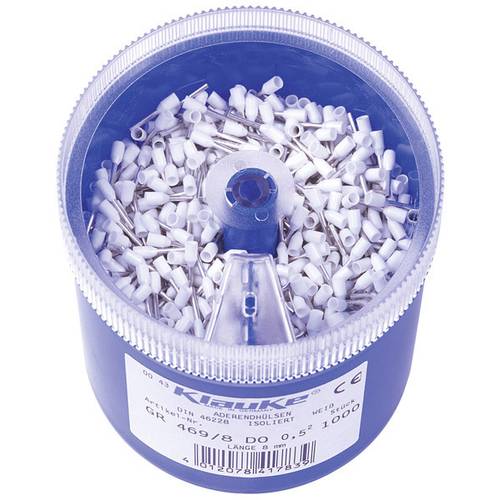 Klauke GR4698DO Aderendhülsen-Sortiment 0.5 mm² Teilisoliert Weiß 1000 Teile
