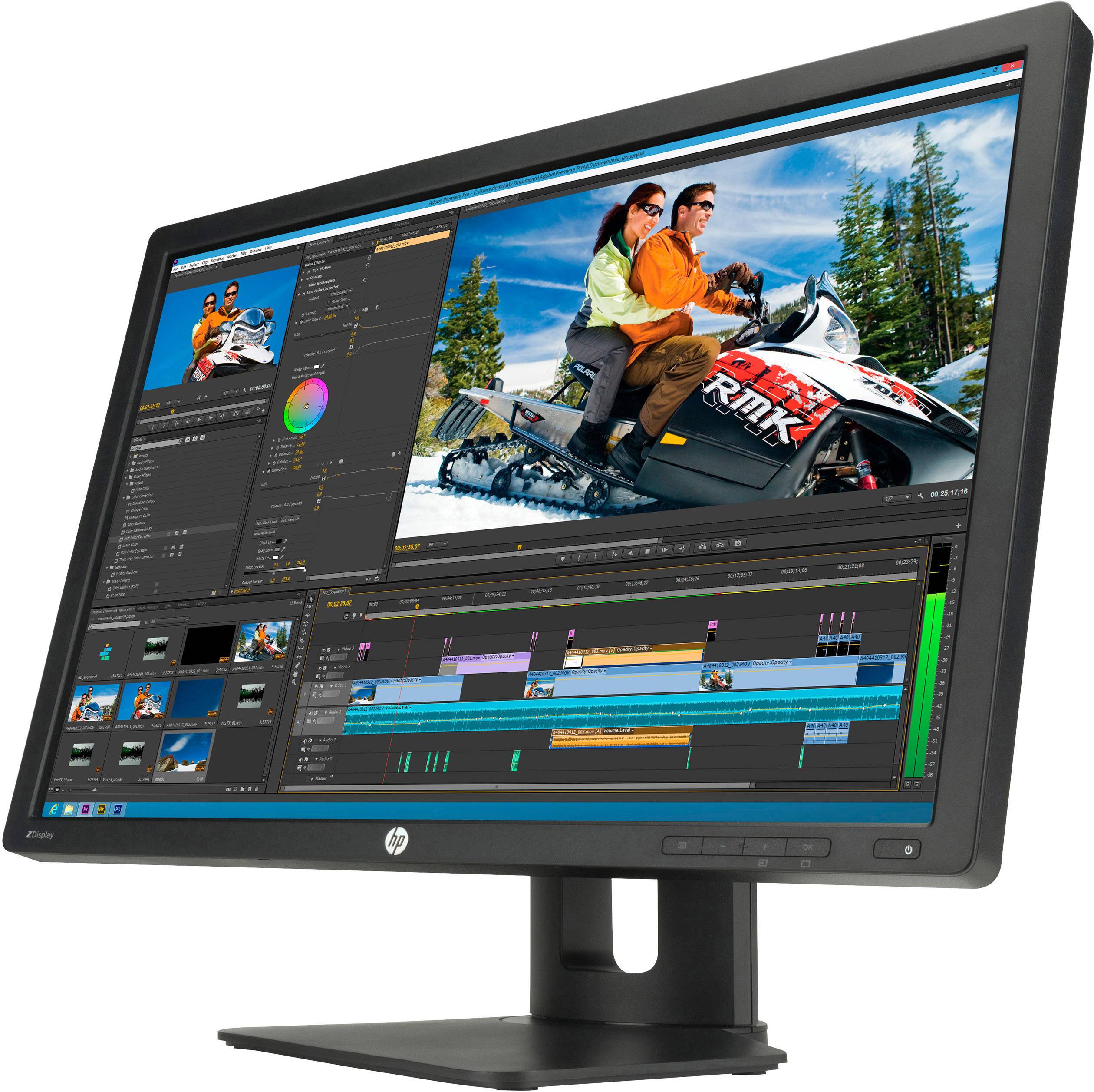 HP Z24i G2 LED-Monitor EEK F (A - G) 61 cm (24 Zoll) 1920 x 1200 Pixel 16:10 8 ms DisplayPort, DVI, VGA, USB-A (USB 2.0)-1