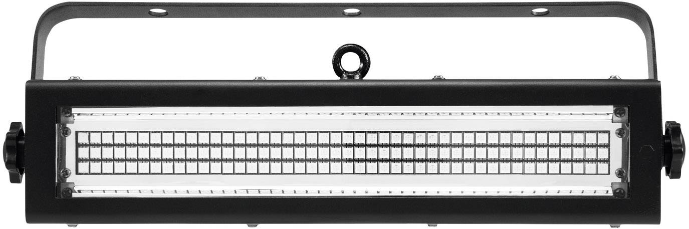 Ein rechteckiges, schwarzes Bühnenlicht mit einer langen, horizontalen LED-Leiste. Ideal für Bühnenbeleuchtung oder Events.