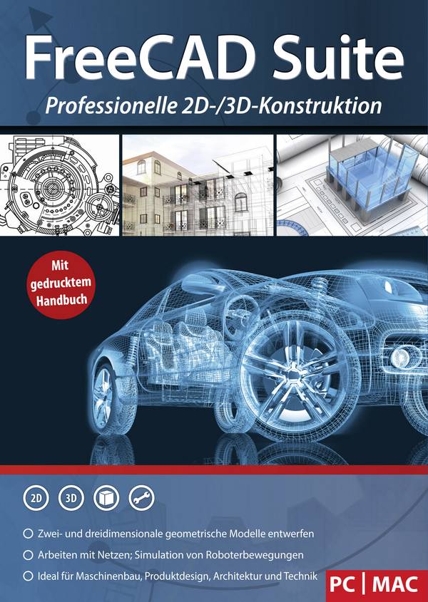 Markt & Technik 1900433 FreeCAD Suite Vollversion, 1 Lizenz Windows CAD-Software