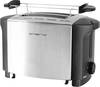 EMERIO TO-108275.1 Toaster mit Brötchenaufsatz Edelstahl, Schwarz