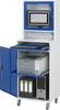 Computerschrank 650x520x1895 Monitorfach mobil lgr/ebl