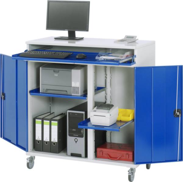 Computerschrank 1100x520x1185 mobil lgr/ebl